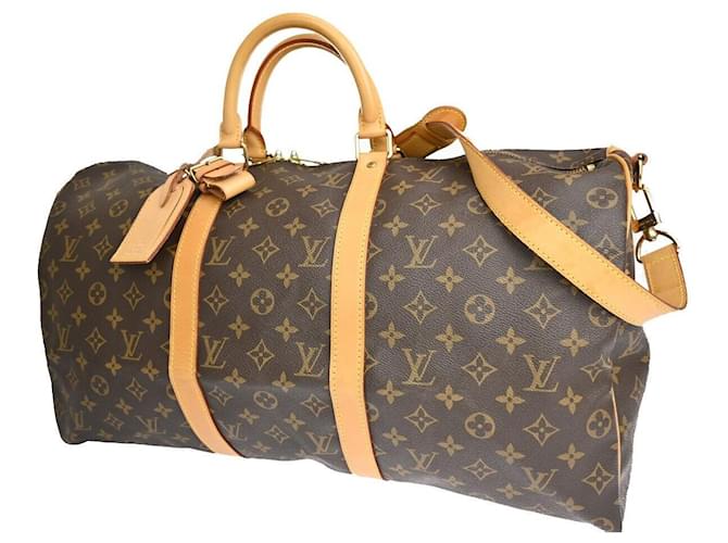 Louis Vuitton Keepall Bandouliere 50 Brown Cloth  ref.1221871