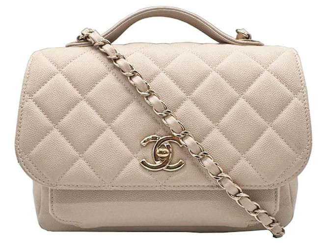 Timeless Chanel - Beige Leather  ref.1221908