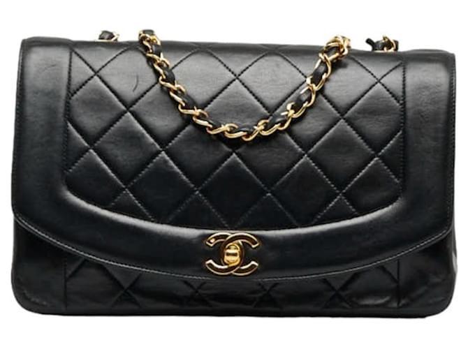 Chanel Diana Black Leather  ref.1221918