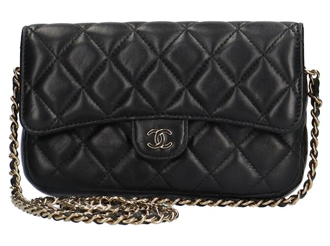 Timeless Chanel Black Leather  ref.1222076