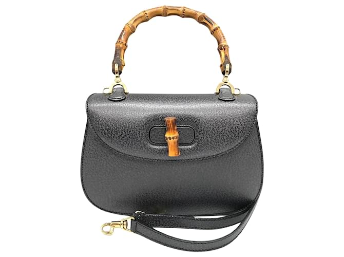 Gucci Bamboo Black Leather  ref.1222082