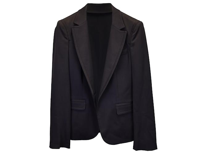 Blazer Gucci con solapa de pico en algodón negro  ref.1222152