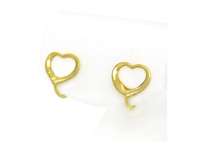 Autre Marque 18K Open Heart Clip On Earrings Golden Metal Yellow gold  ref.1222183