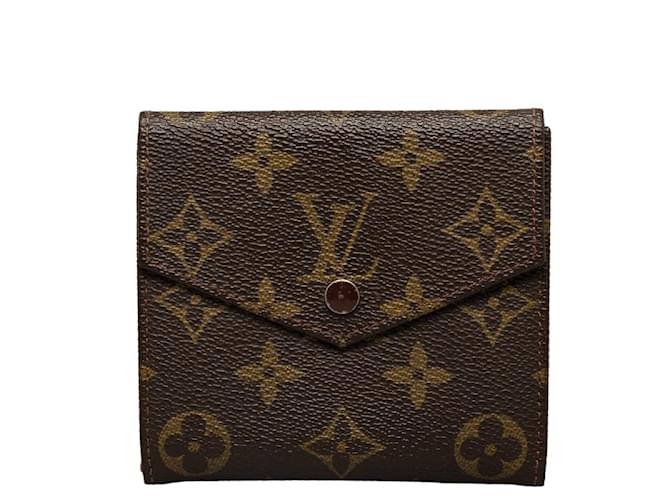 Louis Vuitton Monogram Porte Monnaie Billets Wallet M61660 Brown Cloth  ref.1222192