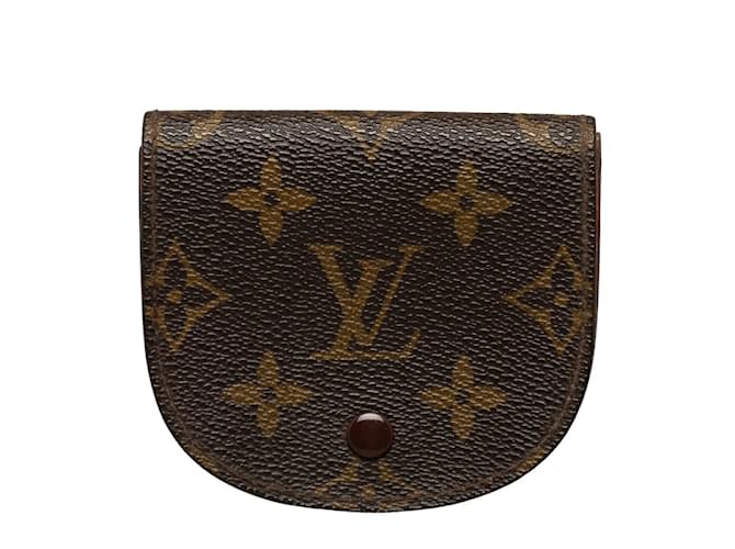 Monedero Monograma Louis Vuitton M61970 de cuero PVC marrón en condiciones justas Castaño Plástico  ref.1222196