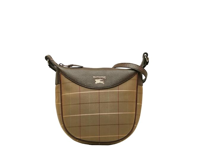 Burberry Nova Check Shoulder Bag Brown Cloth  ref.1222203