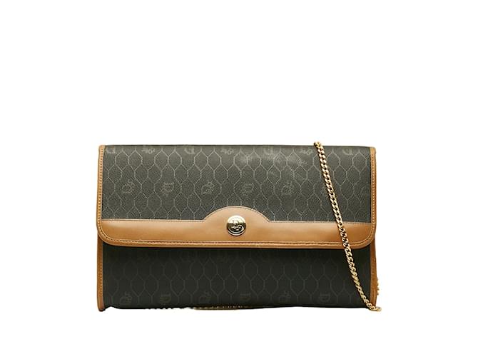 Dior Honeycomb Chain Shoulder Bag Black Cloth  ref.1222209