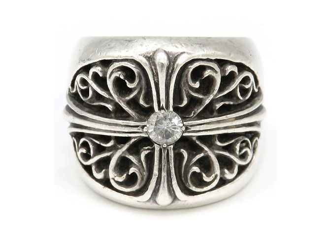 Chrome Hearts Anello croce floreale
