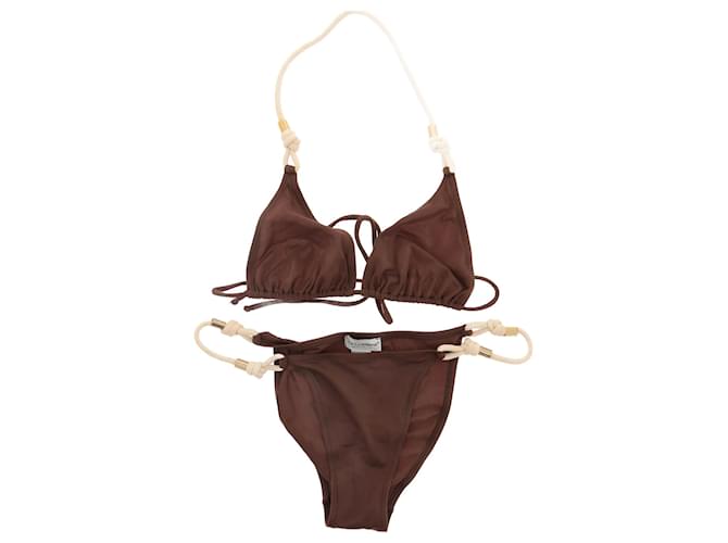 DOLCE & GABBANA  Swimwear T.US 4 polyester Brown  ref.1222305