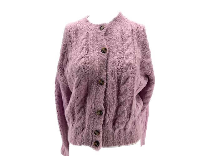 ROUJE Maille T.fr 36 Wool Laine Violet  ref.1222327