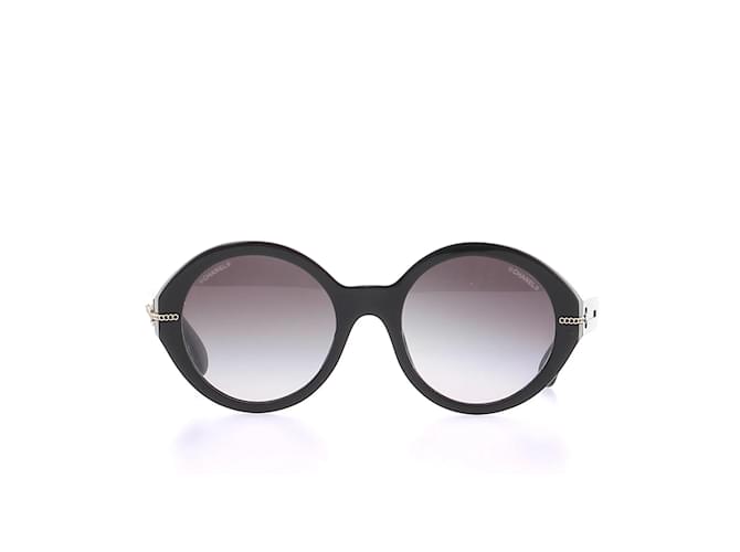 CHANEL Sonnenbrille T.  Plastik Schwarz Kunststoff  ref.1222336