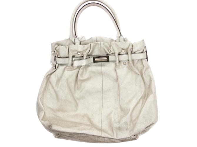 LANVIN  Handbags T.  leather Silvery  ref.1222349