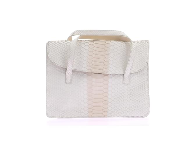 Alaïa Bolsas ALAIA T.  couros exóticos Branco  ref.1222364