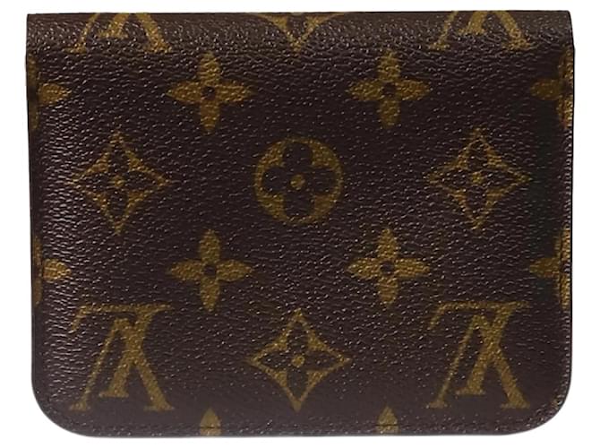 Louis Vuitton Kleines Portemonnaie mit braunem Monogramm Leinwand  ref.1222397