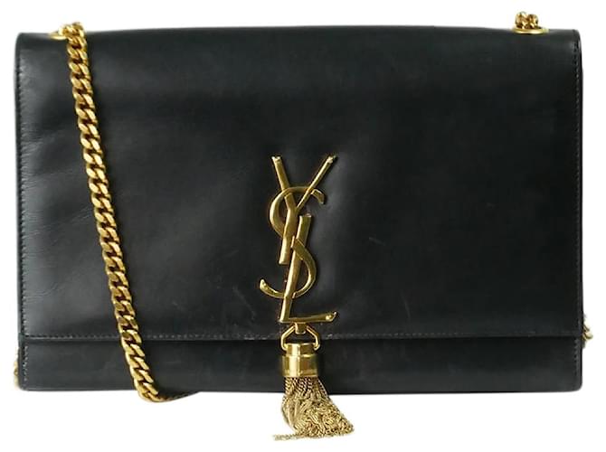 Saint Laurent Black Kate tassel bag Leather  ref.1222427