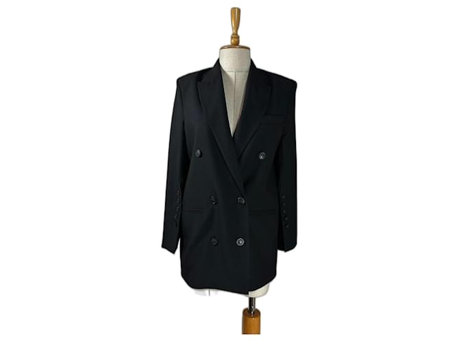 Autre Marque Jackets Black Wool Elastane  ref.1222472