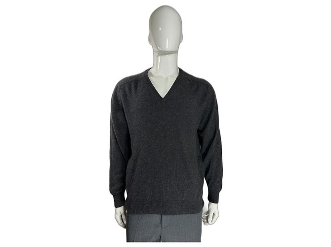 Pringle Of Scotland Kaschmir Pullover mit V-Ausschnitt Grau
