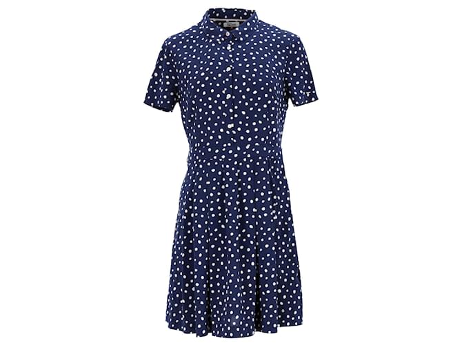 Tommy Hilfiger Womens Peached Polyester Shirt Dress Blue  ref.1222612