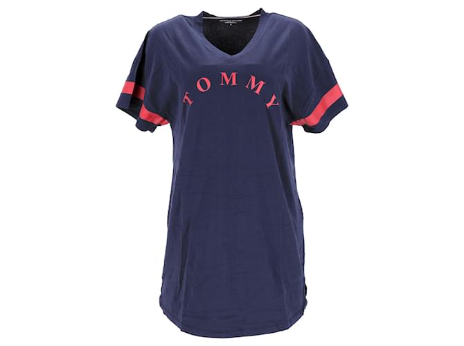 Tommy Hilfiger Nachthemd für Damen Marineblau Baumwolle  ref.1222614