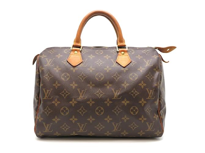 Louis Vuitton Monogram Speedy 30 M41526 Brown Cloth  ref.1222629