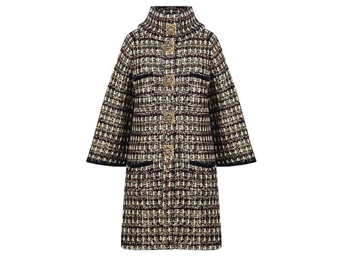 Chanel 10K$ New Paris / Byzance Jewel Buttons Coat Multiple colors Wool  ref.1222684
