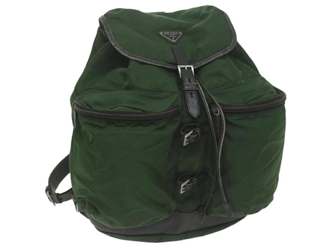 PRADA Backpack Nylon Green Auth bs11393  ref.1222733