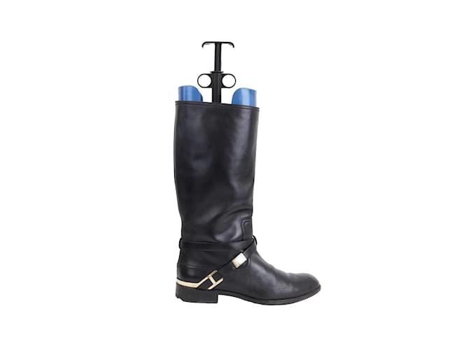 Dior Leather boots Black  ref.1222768