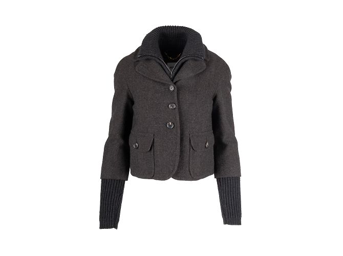 Moschino-Jacke mit Pulloverweste mit Reißverschluss Grau