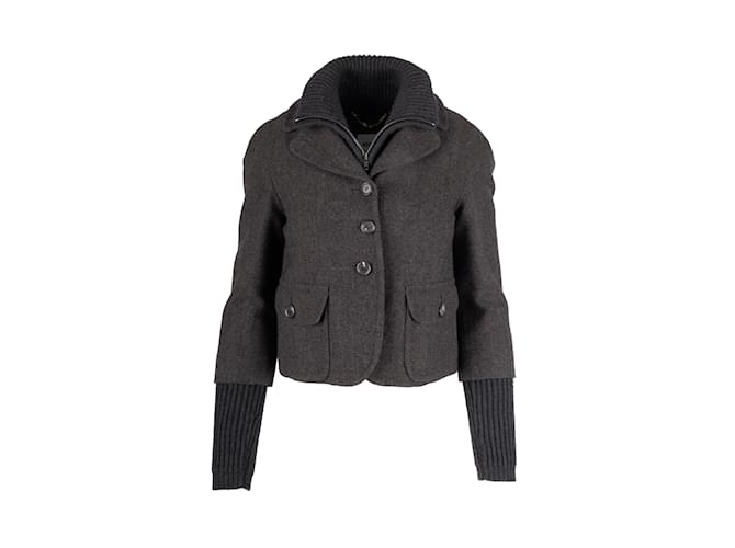 Moschino-Jacke mit Pulloverweste mit Reißverschluss Grau  ref.1222791