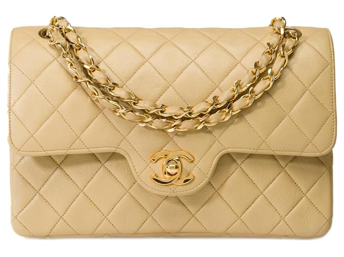 Sac Chanel Timeless/Classic in Beige Leather - 101727  ref.1222797
