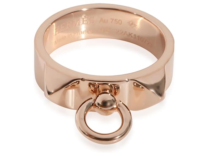 Ring Hermès Collier de Chien Band en 18k or rose  ref.1222836