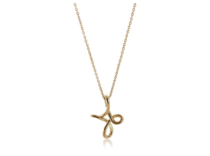 TIFFANY & CO. Elsa Peretti Vintage Infinity Cross,18k Yellow Gold on a Chain  ref.1222846