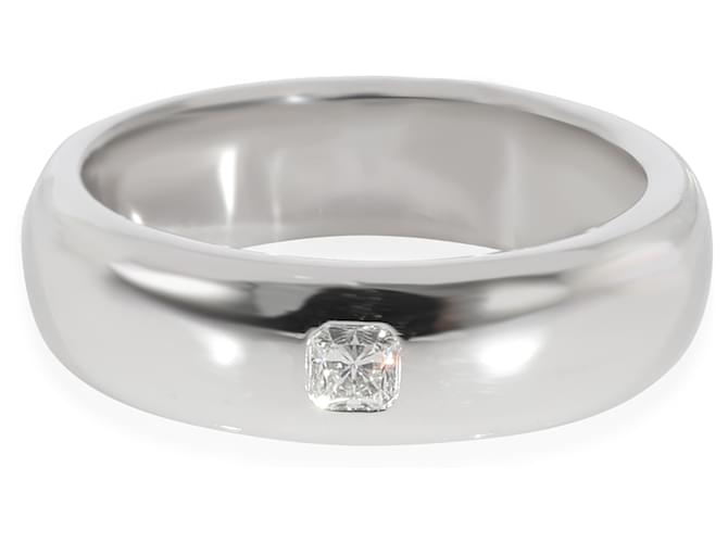 Tiffany & Co TIFFANY Y COMPAÑIA. Alianza de bodas Lucida con diamantes en platino 0.11 por cierto  ref.1222856
