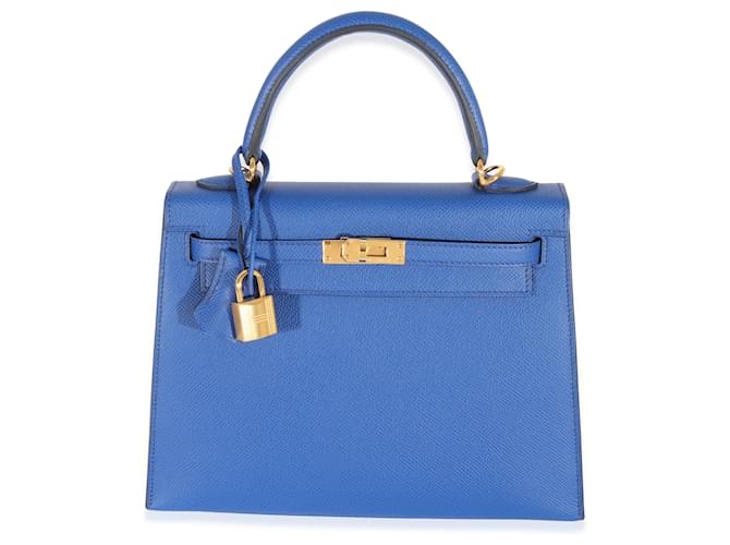 Hermès Epsom Bleu Royal Sellier Kelly 25 GHW Azul Cuero  ref.1222873