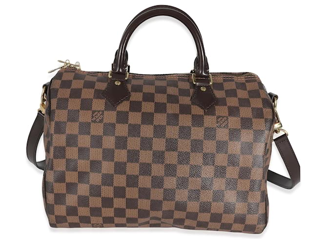 Louis Vuitton Damier Ebene Canvas Speedy Bandoulière 30 Brown Cloth  ref.1222877