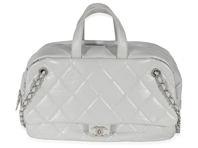 Chanel Grey Calfskin Express Bowling Bag Leather  ref.1222899