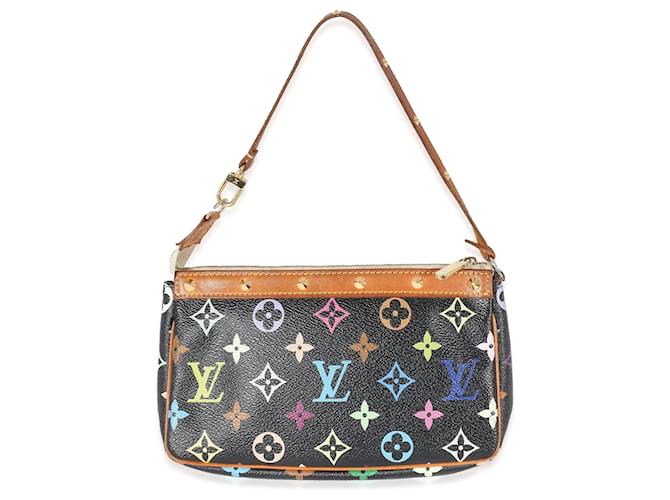 Accessori pochette Louis Vuitton x Takashi Murakami in tela multicolore nera Nero  ref.1222907