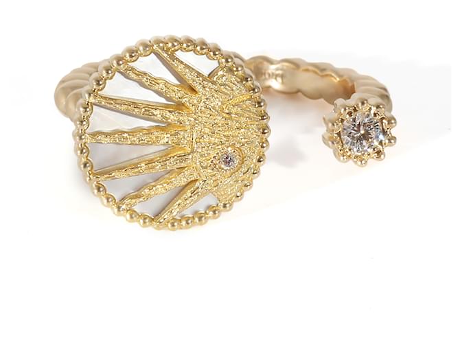 Dior Rose Céleste Anel aberto em madrepérola e diamante 18K Yellow Gold 0.06 ctw Ouro amarelo  ref.1222916