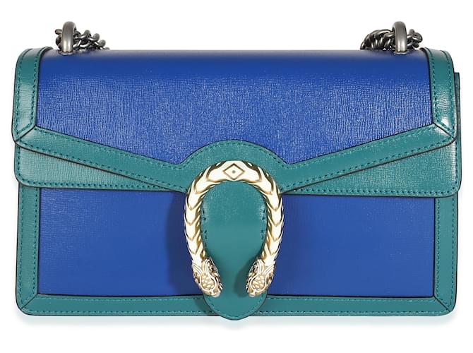 Bolsa pequena Dionysus em couro de bezerro Gucci Azul Verde  ref.1222942