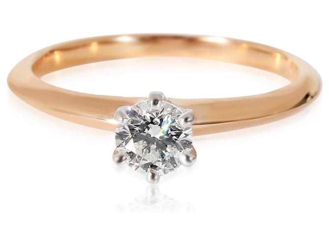 TIFFANY & CO. Anel de noivado de diamante em 18k ouro rosa/Platina F SE 0.3 ctw  ref.1222944