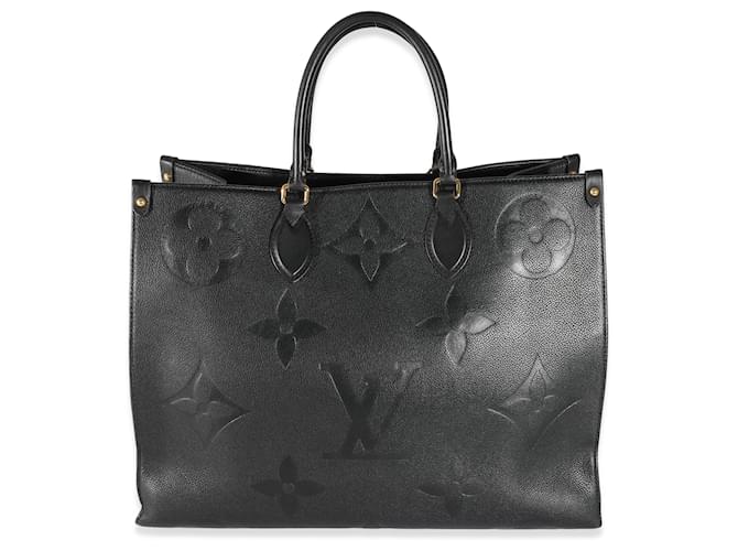 Louis Vuitton Black Monogram Empreinte Onthego Gm Leather  ref.1222963