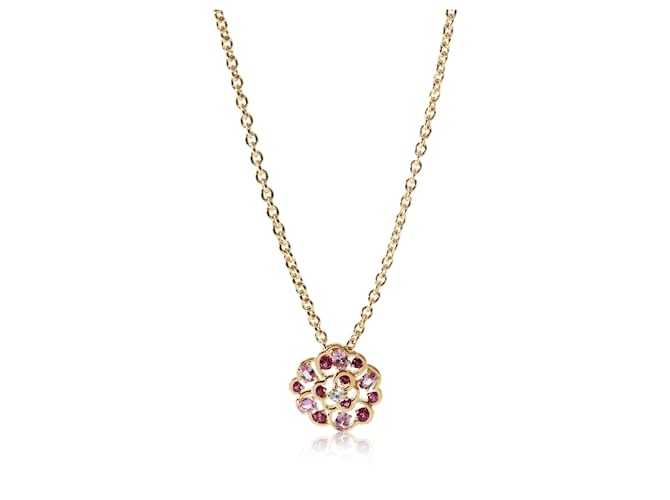 Collana Chanel Fil De Camelia con diamanti 18K 18KT Oro Giallo FG VS 0.10 ctw  ref.1222975