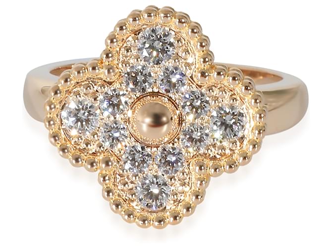 Van Cleef & Arpels Alhambra Diamond Ring in 18k Rose Gold 0.48 ctw Pink gold  ref.1222985