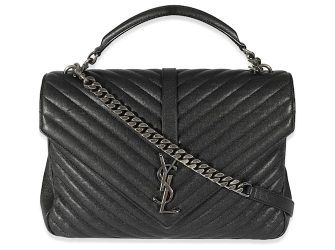 Saint Laurent Black Leather Large College Bag  ref.1222999