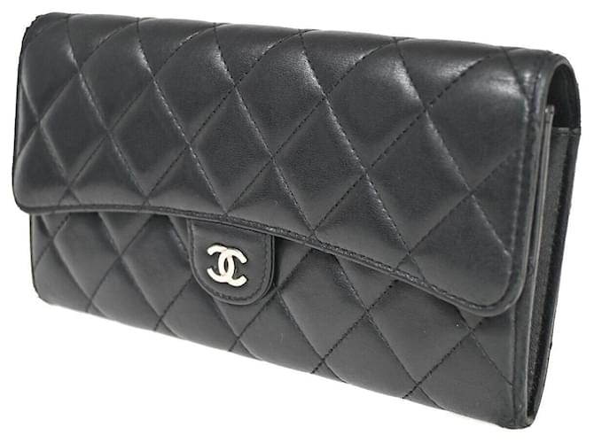 Timeless Chanel Classic Flap Schwarz Leder  ref.1223017