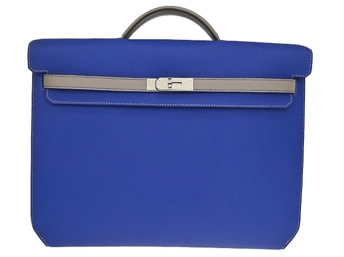 Hermès Kelly Depeche 38 Azul