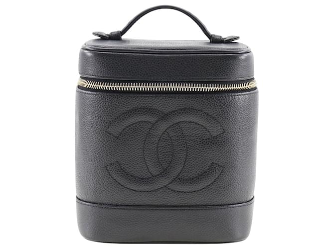 Chanel Vanity Black Leather  ref.1223070