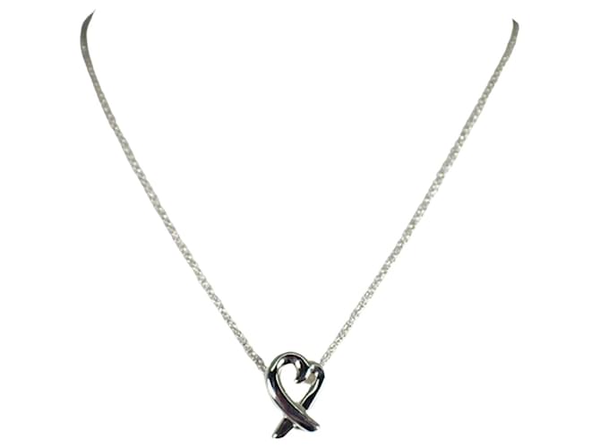 Tiffany & Co Loving heart Silvery Silver  ref.1223183