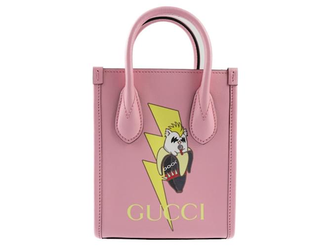 Gucci Cabas Pink Leather  ref.1223242