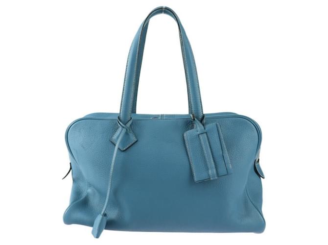 Hermès Victoria Blue Leather  ref.1223305